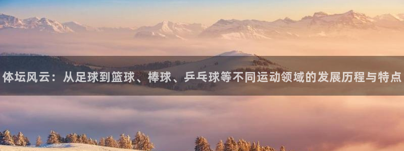 风速体育直播：体坛风云：从足球到篮球、棒球、乒乓球等不同运动领域的发展历程与特点